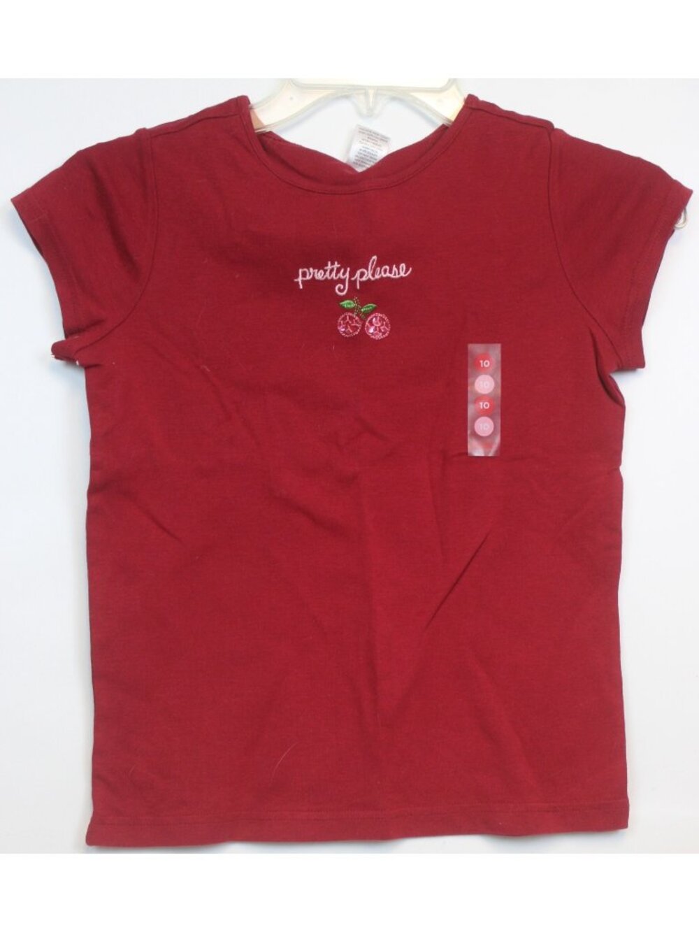 2006 Gymboree Cherry Pie Pretty Please Sequin Red Shirt Bow sz 12 Cap Sleeve NEW